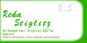 reka stiglitz business card